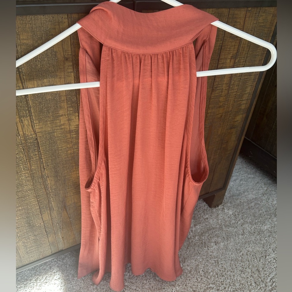Sleeveless Coral Top